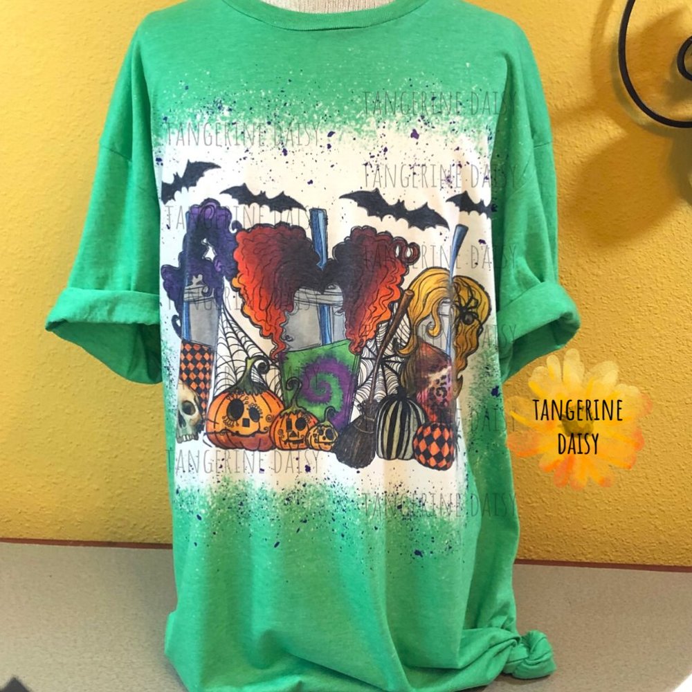 NEW ADULT UNISEX LARGE Handmade "Hocus Pocus Drinks" Tee